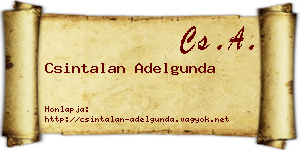 Csintalan Adelgunda névjegykártya